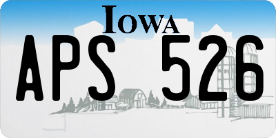 IA license plate APS526