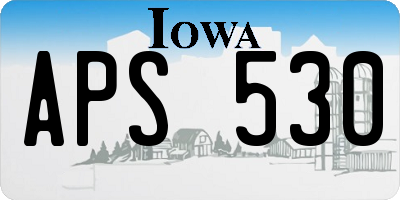 IA license plate APS530