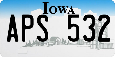 IA license plate APS532