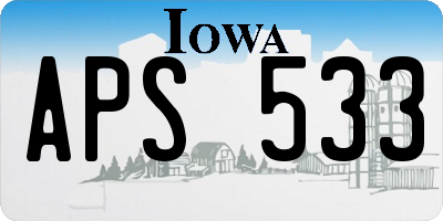 IA license plate APS533