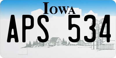 IA license plate APS534