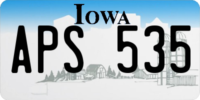 IA license plate APS535