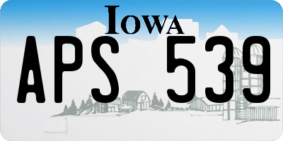 IA license plate APS539