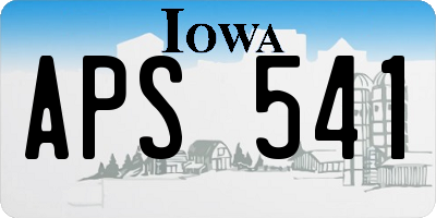IA license plate APS541