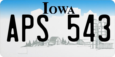 IA license plate APS543