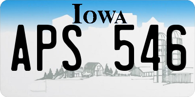 IA license plate APS546