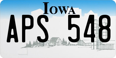 IA license plate APS548