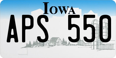 IA license plate APS550