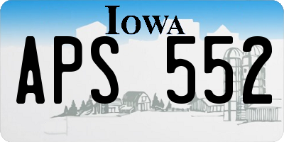 IA license plate APS552