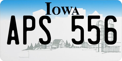 IA license plate APS556