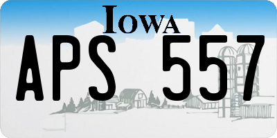 IA license plate APS557