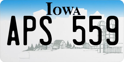 IA license plate APS559