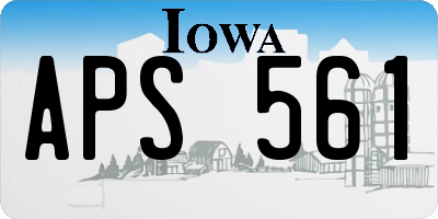 IA license plate APS561