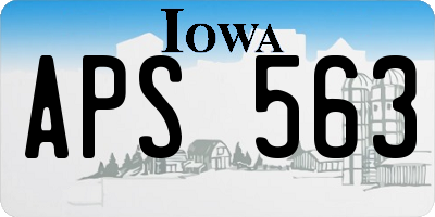 IA license plate APS563