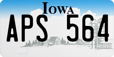 IA license plate APS564