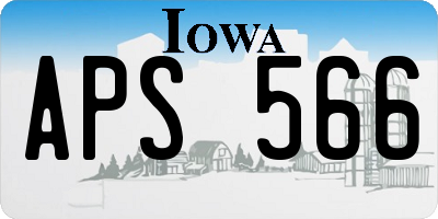 IA license plate APS566