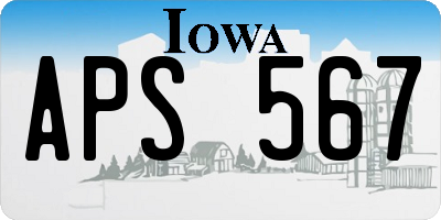IA license plate APS567