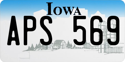 IA license plate APS569