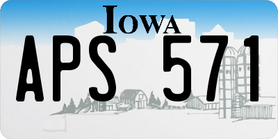 IA license plate APS571