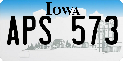 IA license plate APS573