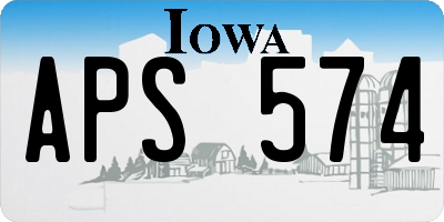 IA license plate APS574