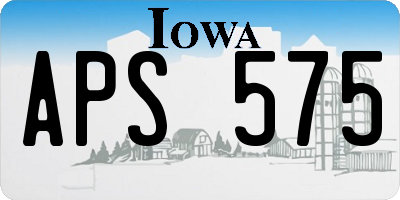 IA license plate APS575