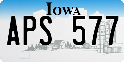 IA license plate APS577