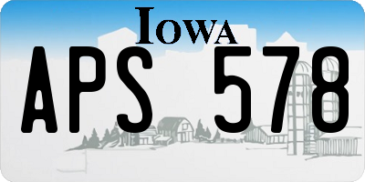 IA license plate APS578