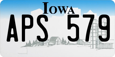 IA license plate APS579