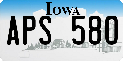 IA license plate APS580