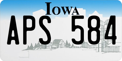 IA license plate APS584