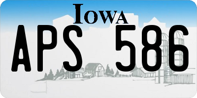 IA license plate APS586