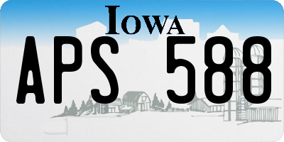 IA license plate APS588