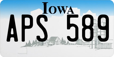 IA license plate APS589