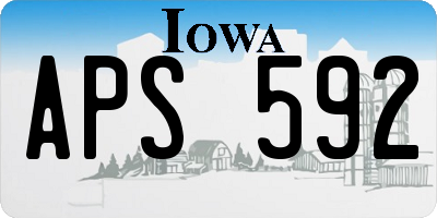 IA license plate APS592