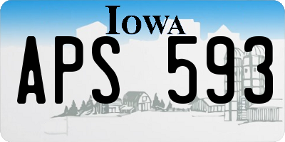 IA license plate APS593
