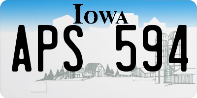 IA license plate APS594