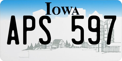 IA license plate APS597