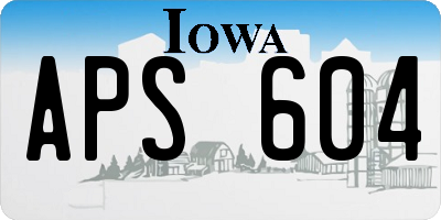 IA license plate APS604