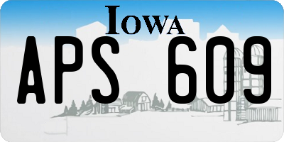 IA license plate APS609