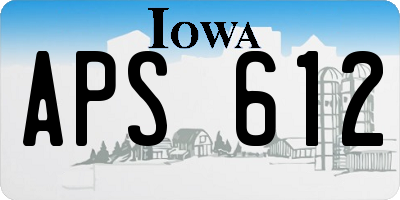 IA license plate APS612