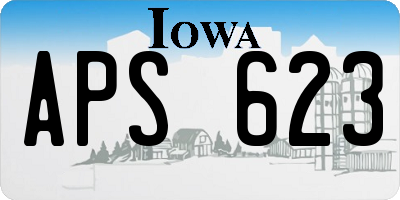 IA license plate APS623