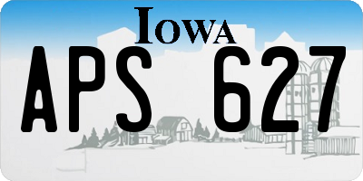 IA license plate APS627