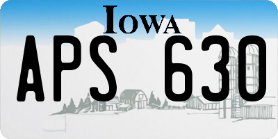 IA license plate APS630