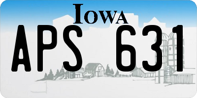 IA license plate APS631