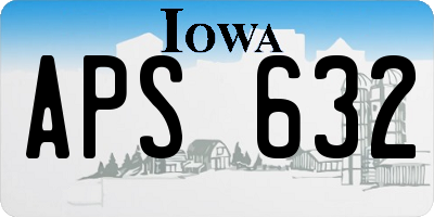 IA license plate APS632