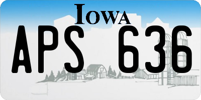 IA license plate APS636