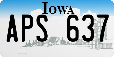 IA license plate APS637