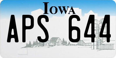 IA license plate APS644