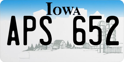 IA license plate APS652